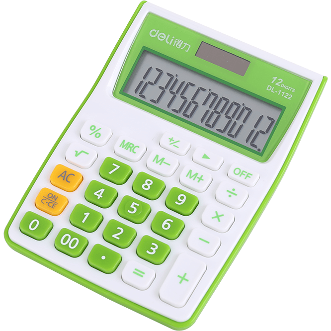 Калькулятор Deli E1122 Green