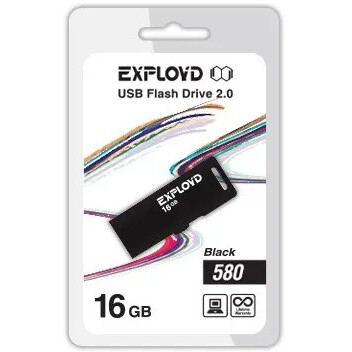 USB Flash накопитель 16Gb Exployd 580 Black - EX-16GB-580-Black