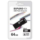 USB Flash накопитель 64Gb Exployd 580 Black (EX-64GB-580-Black)