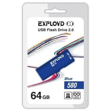 USB Flash накопитель 64Gb Exployd 580 Blue - EX-64GB-580-Blue