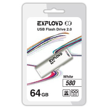 USB Flash накопитель 64Gb Exployd 580 White - EX-64GB-580-White