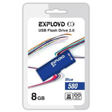 USB Flash накопитель 8Gb Exployd 580 Blue - EX-8GB-580-Blue