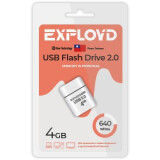 USB Flash накопитель 4Gb Exployd 640 White (EX-4GB-640-White)