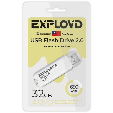 USB Flash накопитель 32Gb Exployd 650 White - EX-32GB-650-White