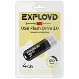 USB Flash накопитель 4Gb Exployd 650 Black (EX-4GB-650-Black)