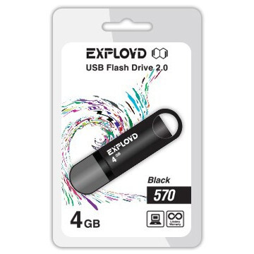 USB Flash накопитель 4Gb Exployd 570 Black - EX-4GB-570-Black