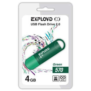 USB Flash накопитель 4Gb Exployd 570 Green - EX-4GB-570-Green