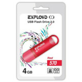 USB Flash накопитель 4Gb Exployd 570 Red (EX-4GB-570-Red)