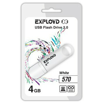 USB Flash накопитель 4Gb Exployd 570 White - EX-4GB-570-White