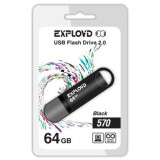 USB Flash накопитель 64Gb Exployd 570 Black (EX-64GB-570-Black)