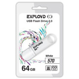 USB Flash накопитель 64Gb Exployd 570 White (EX-64GB-570-White)