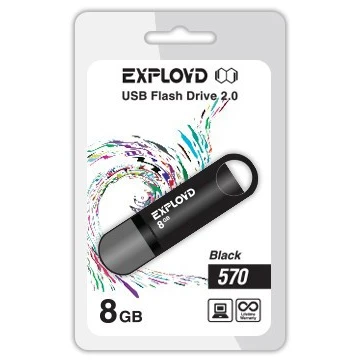 USB Flash накопитель 8Gb Exployd 570 Black - EX-8GB-570-Black