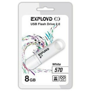 USB Flash накопитель 8Gb Exployd 570 White - EX-8GB-570-White