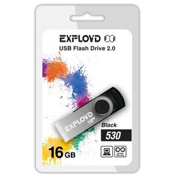 USB Flash накопитель 16Gb Exployd 530 Black - EX016GB530-B