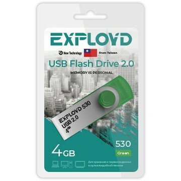 USB Flash накопитель 4Gb Exployd 530 Green - EX004GB530-G