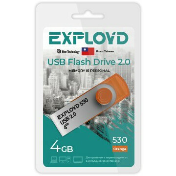 USB Flash накопитель 4Gb Exployd 530 Orange - EX004GB530-O
