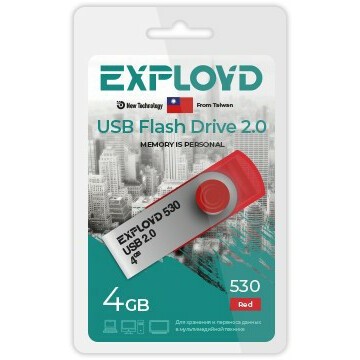 USB Flash накопитель 4Gb Exployd 530 Red - EX004GB530-R