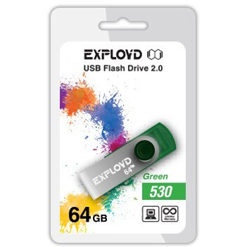 USB Flash накопитель 64Gb Exployd 530 Green - EX064GB530-G