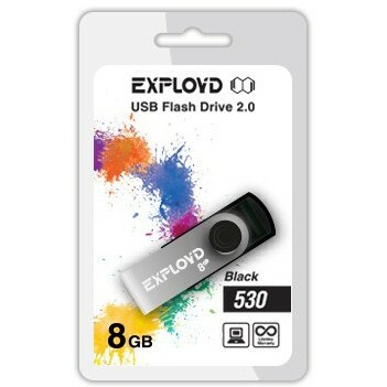USB Flash накопитель 8Gb Exployd 530 Black - EX008GB530-B