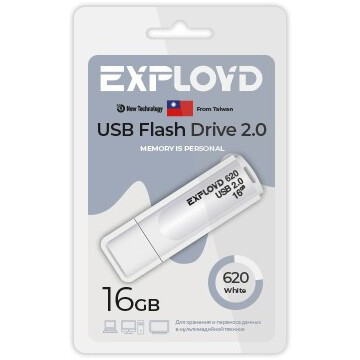 USB Flash накопитель 16Gb Exployd 620 White - EX-16GB-620-White