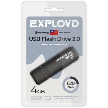 USB Flash накопитель 4Gb Exployd 620 Black - EX-4GB-620-Black