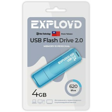USB Flash накопитель 4Gb Exployd 620 Blue - EX-4GB-620-Blue