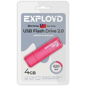 USB Flash накопитель 4Gb Exployd 620 Red - EX-4GB-620-Red