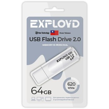 USB Flash накопитель 64Gb Exployd 620 White - EX-64GB-620-White