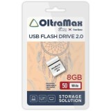 USB Flash накопитель 8Gb OltraMax 50 White (OM008GB-mini-50-W)
