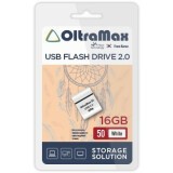 USB Flash накопитель 16Gb OltraMax 50 White (OM016GB-mini-50-W)