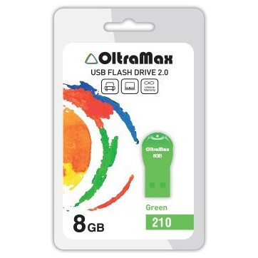 USB Flash накопитель 8Gb OltraMax 210 Green - OM-8GB-210-Green