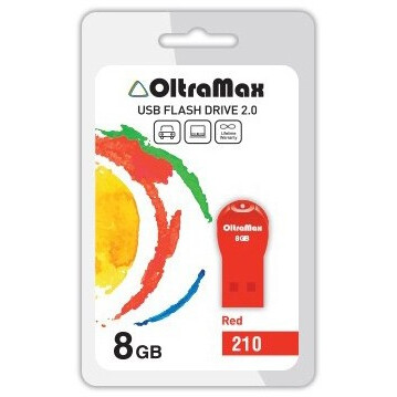 USB Flash накопитель 8Gb OltraMax 210 Red - OM-8GB-210-Red