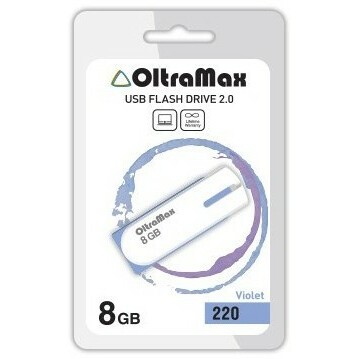 USB Flash накопитель 8Gb OltraMax 220 Violet - OM-8GB-220-Violet