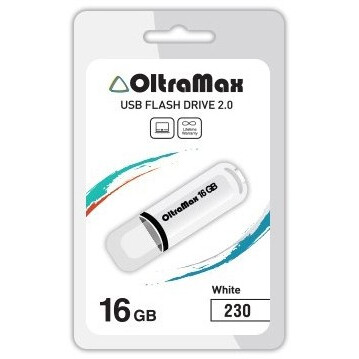 USB Flash накопитель 16Gb OltraMax 230 White - OM-16GB-230-White