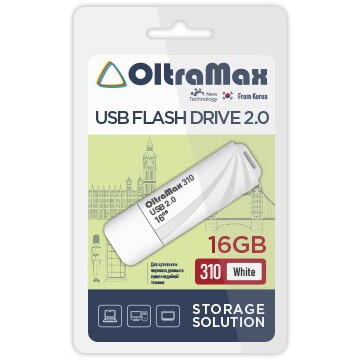 USB Flash накопитель 16Gb OltraMax 310 White - OM-16GB-310-White