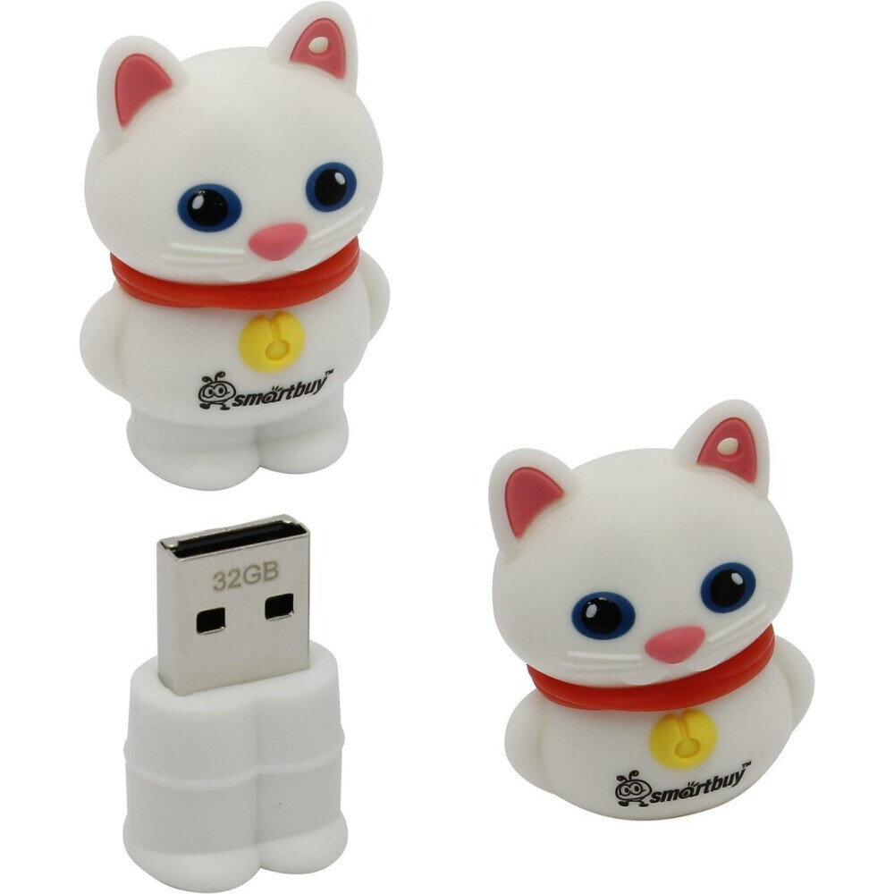 USB Flash накопитель 32GB SmartBuy Wild Cat White (SB32GBCatW)
