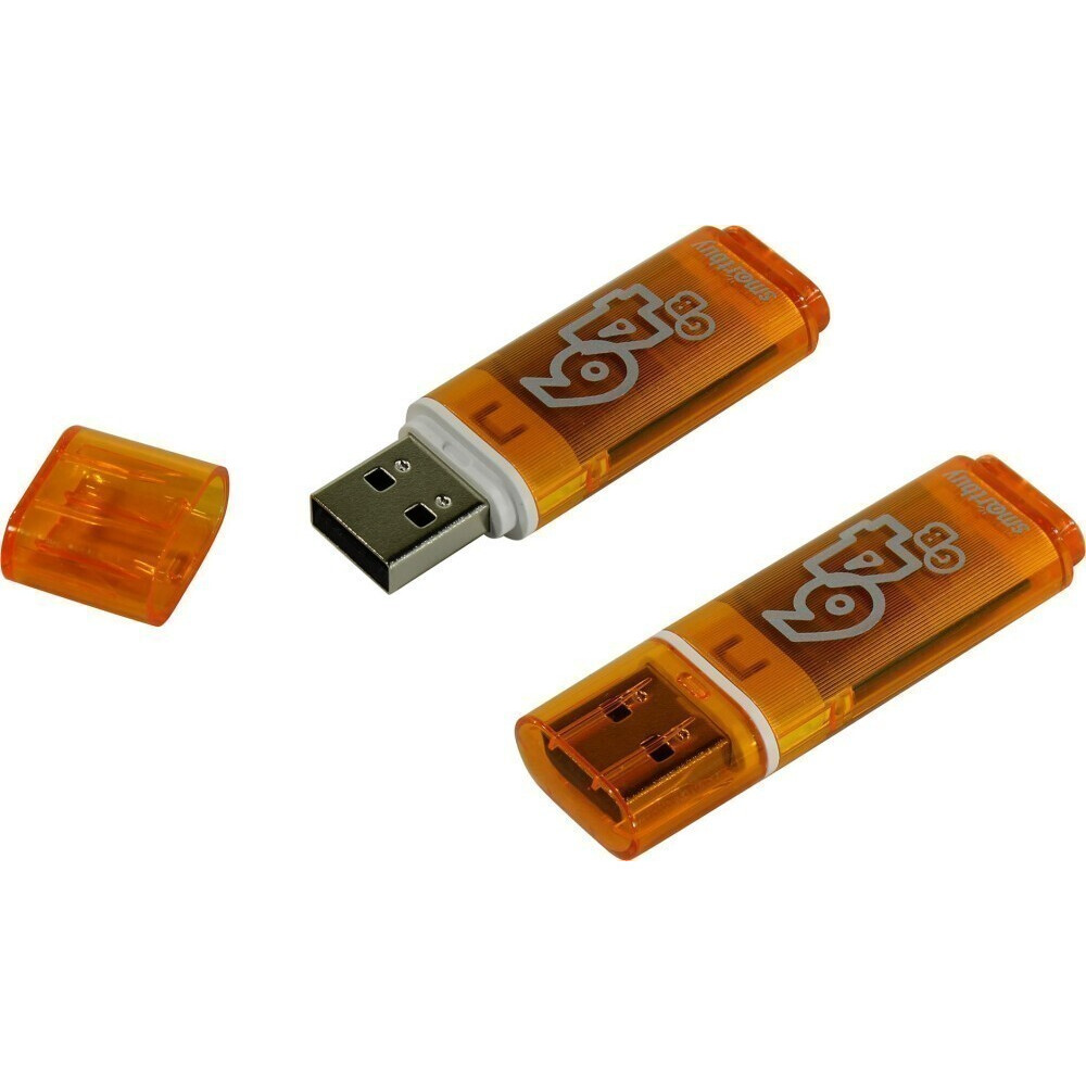 USB Flash накопитель 64GB SmartBuy Glossy Orange (SB64GBGS-Or)