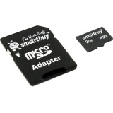 Карта памяти 2Gb MicroSD SmartBuy + SD адаптер (SB2GBSD-01)