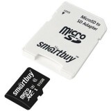Карта памяти 512Gb MicroSD SmartBuy + SD адаптер (SB512GBSDCL10U3-01)