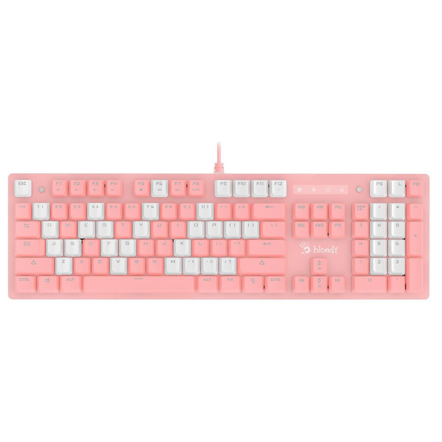 Клавиатура Bloody B800 Pink/White - фото 4
