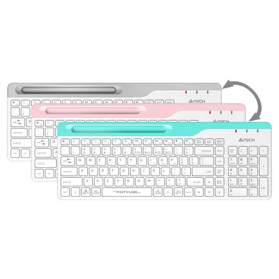 Клавиатура A4Tech Fstyler FBK25 White/Grey - фото 7