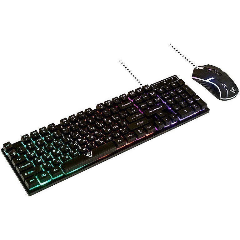 Клавиатура + мышь Nakatomi  KMG-2305U Black