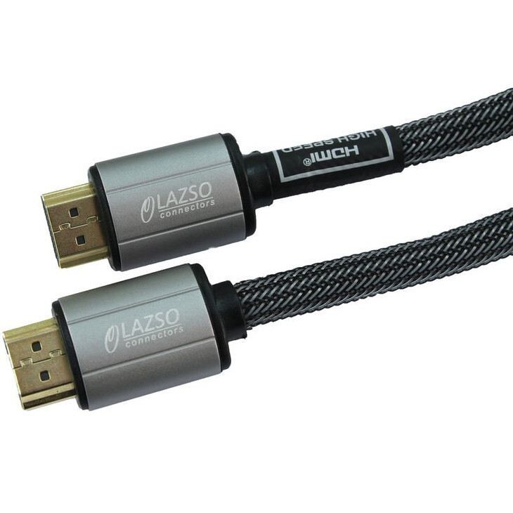 Кабель HDMI - HDMI, 1м, Lazso WH-111(1m)-B