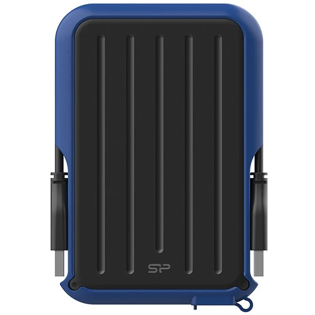 Внешний жёсткий диск 5Tb Silicon Power Armor A66 Black/Blue (SP050TBPHD66LS3B) - фото 2