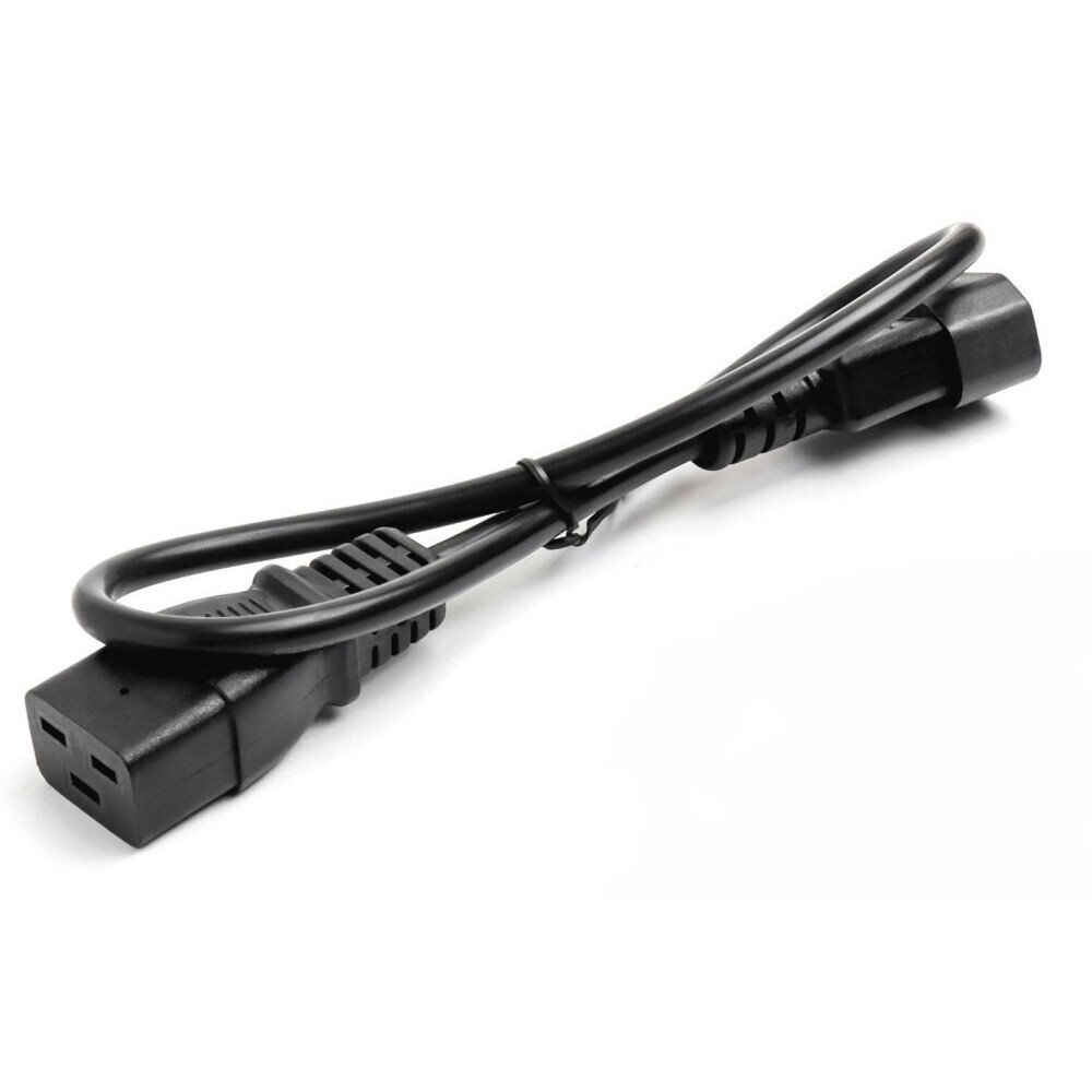 Кабель питания C19 - C14, 0.5м, Lanmaster LAN-PP19/14-0.5-BK