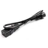 Кабель питания C19 - C14, 0.5м, Lanmaster LAN-PP19/14-0.5-BK