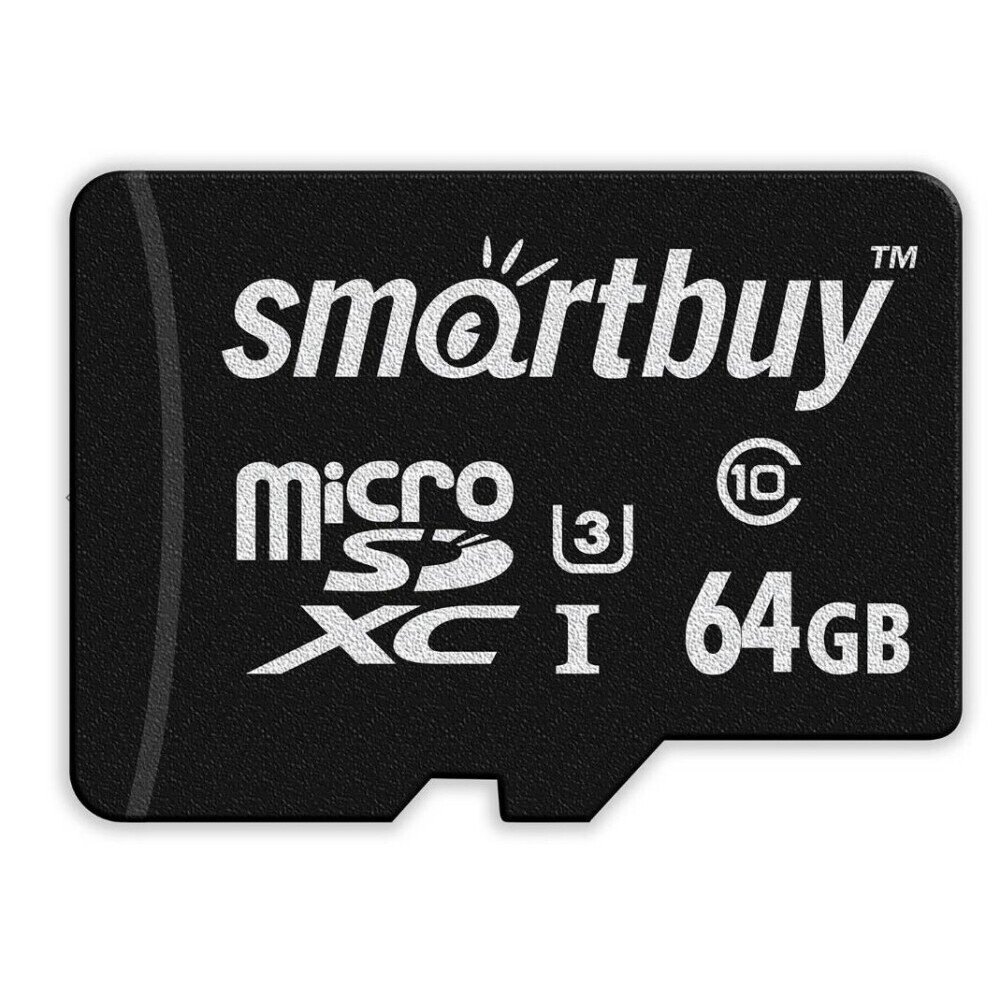 Карта памяти 64Gb MicroSD SmartBuy + SD адаптер (SB64GBSDCL10U3L-01) - фото 2