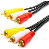 Кабель 3x RCA (M) - 3x RCA (M), 1м, ATCOM AT1002