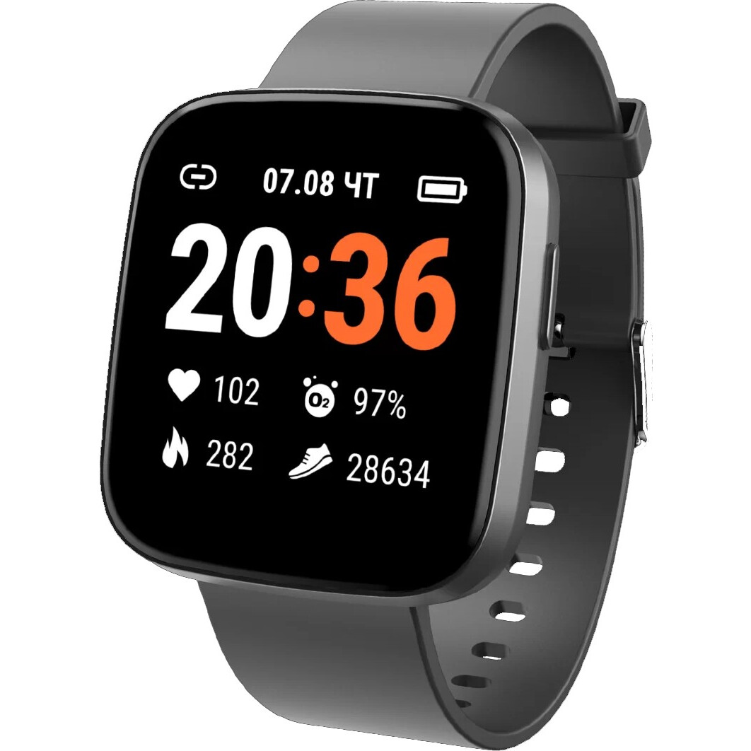 Умные часы GEOZON Marathon Black - G-SM19BLK