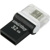 USB Flash накопитель 32Gb SmartBuy Poko OTG Black (SB32GBPO-K)
